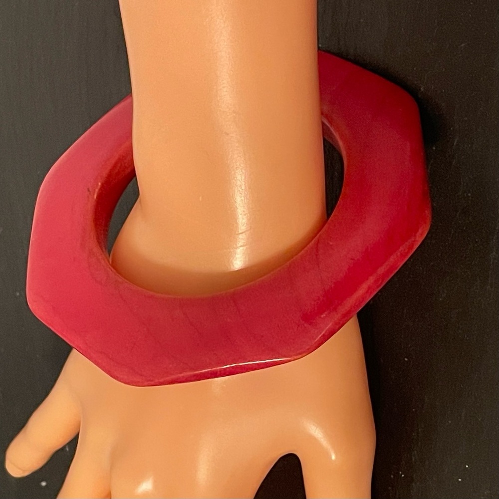 Vintage Lucite Bangle Bracelet Space Age Atomic 1970's